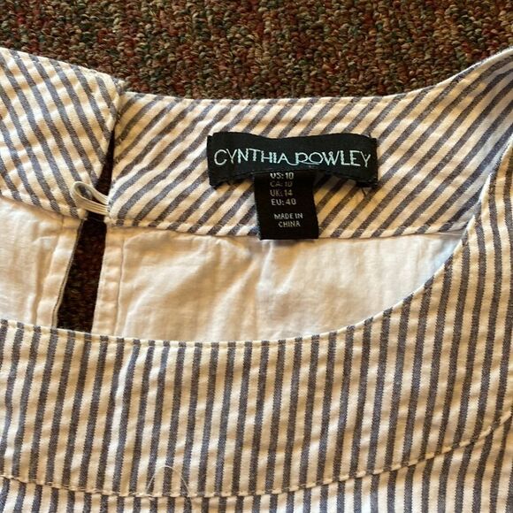 Cynthia rowley blue and white dress 10 - Picture 5 of 5